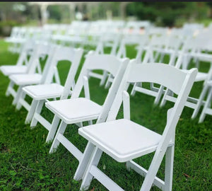 White chair folding