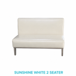 white and black furniture 2 seaters
