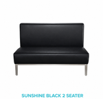 white and black furniture 2 seaters
