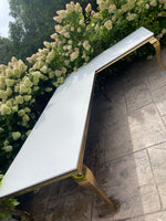 8 FEET GOLD TABLE TOP WHITE