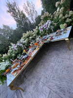 8 FEET GOLD TABLE TOP WHITE