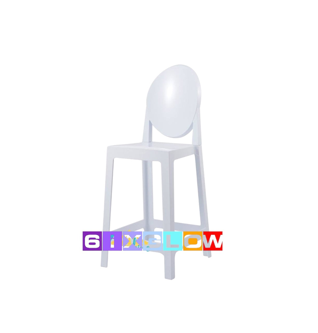 WHITE CLEAR BAR STOOL