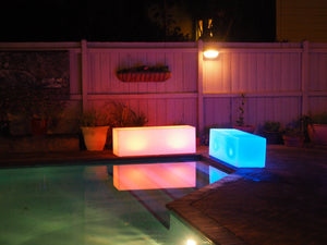 LED Glowing Straight  Bench