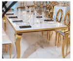 8 FEET GOLD TABLE TOP WHITE